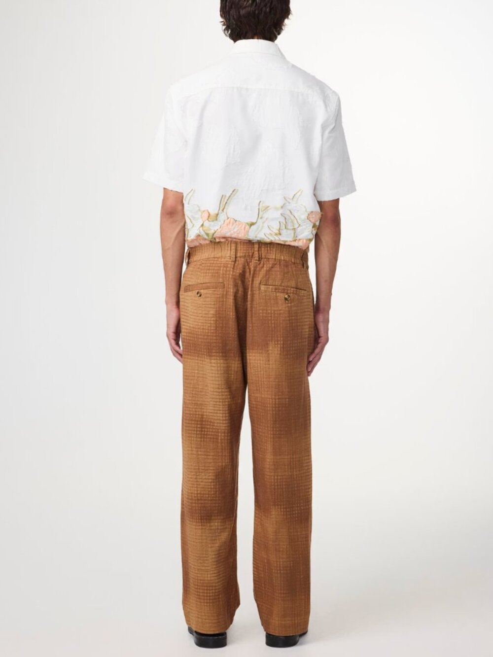 NN07 "Kay" Relaxed fit linen blend pant in brown, size 32 x 32 - Picture 3 of 12